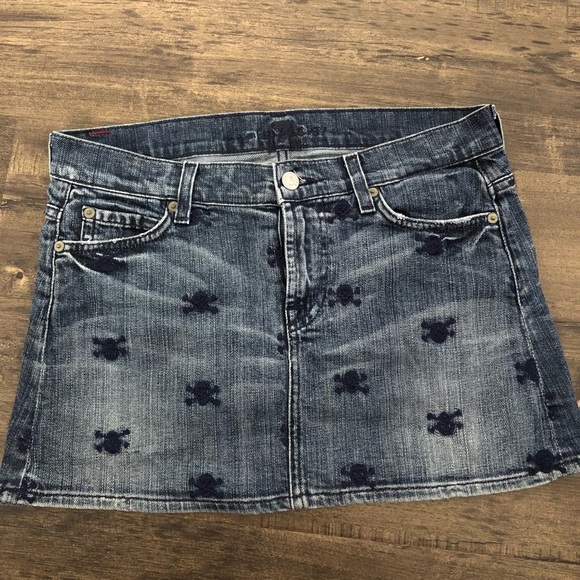 seven for all mankind denim skirt